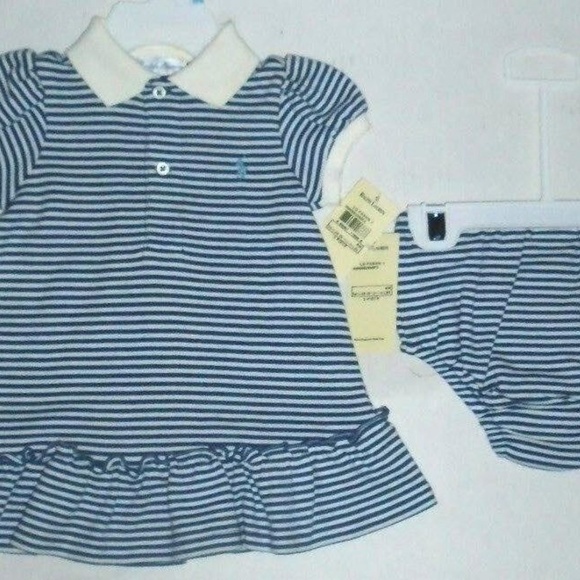 Retro V-neck striped two-piece set